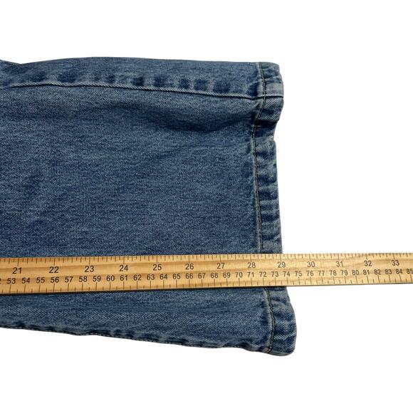 Princess Polly Womens Jeans Size 4 Blue High Rise Boot Flare Leg Zip Fly Denim - Picture 14 of 15